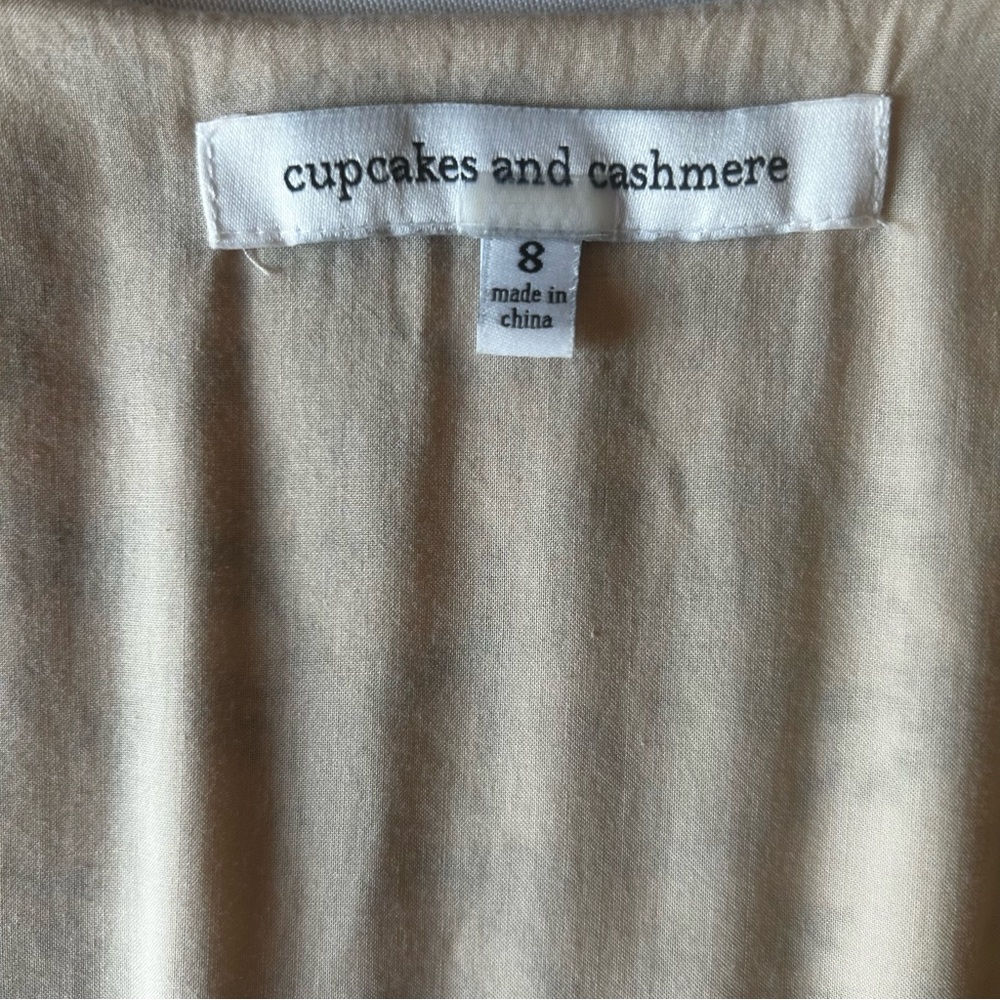 Cupcakes and cashmere dress boho tan floral spring cottagecore womens Size 8 - Picture 4 of 16